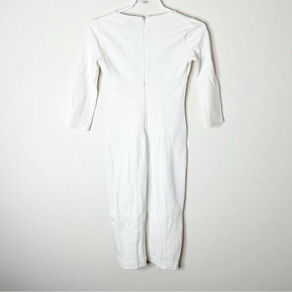 Victoria's Secret Moda Bodycon Mini Dress 3/4 Sleeves White Y2k 2000s Size 0 - Picture 14 of 14
